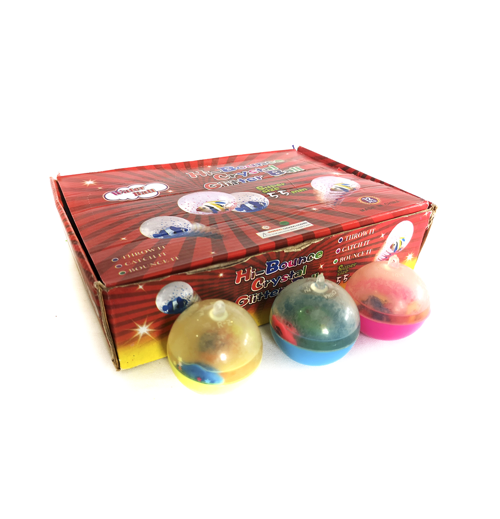 PELOTA CON CUERDA Y LUZ PESCADO 5,5 CM PACA X 192 [PAC30177]