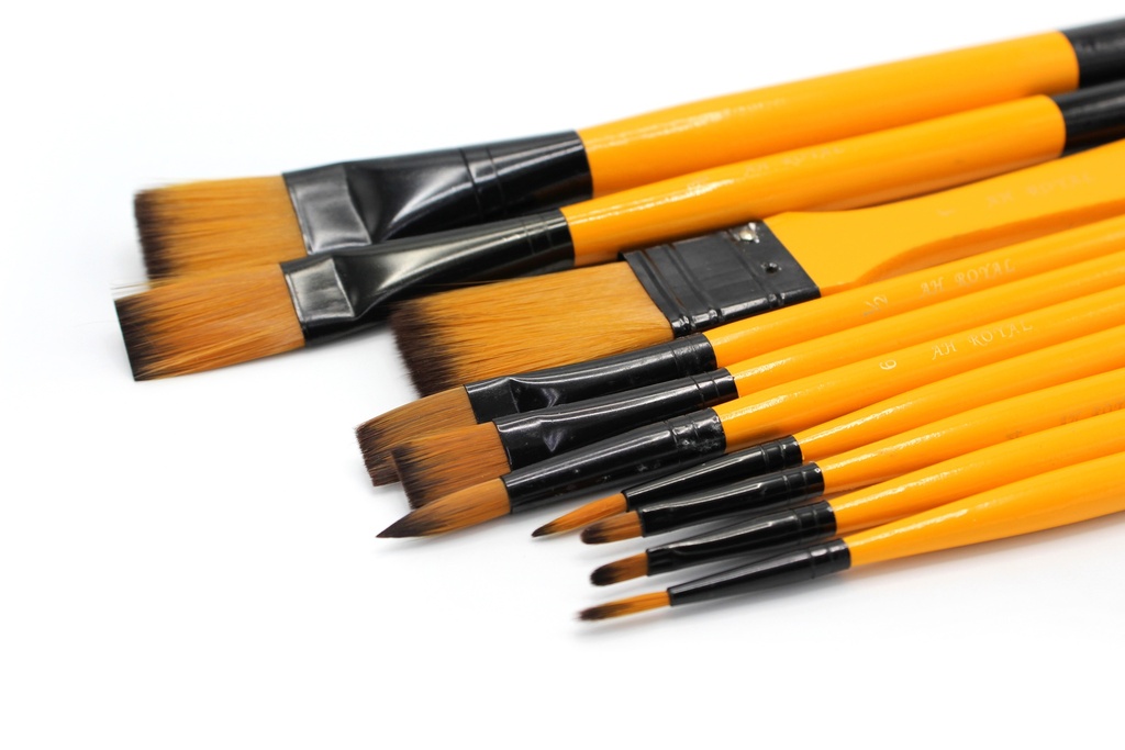 PINCEL AH ROYAL JUEGO AMARILLO PUNTA QUEMADA X10 [PAC20093-240]