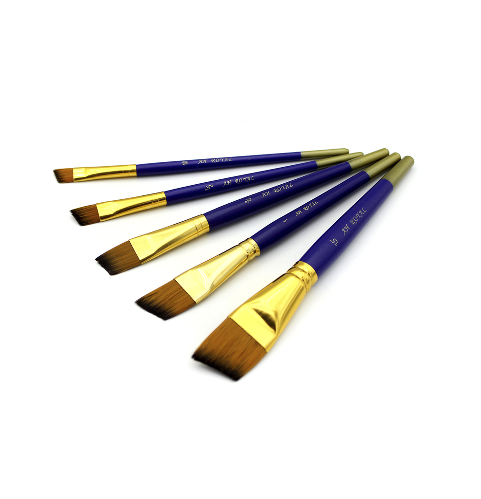 PINCEL AH ROYAL JUEGO ANGULAR X5 No.10,1/2,1",1.5",3/4 DISPLAY X10 []