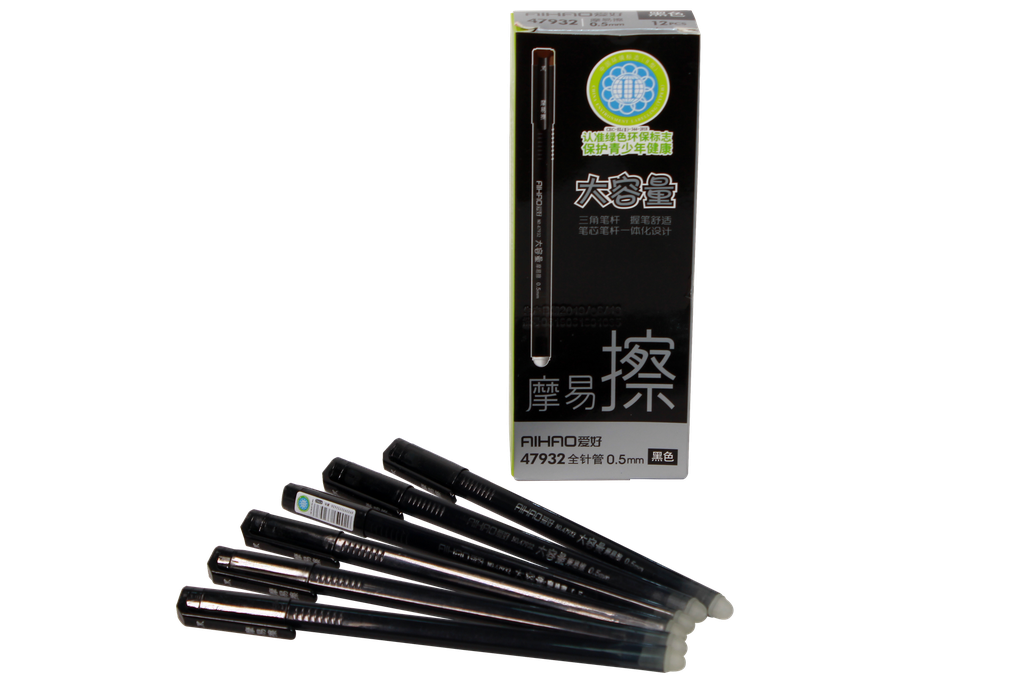 BOLIGRAFO BORRABLE NEGRO AH 0.5 TRIANGULAR (DISPLAY X 12)  [PAC2200]