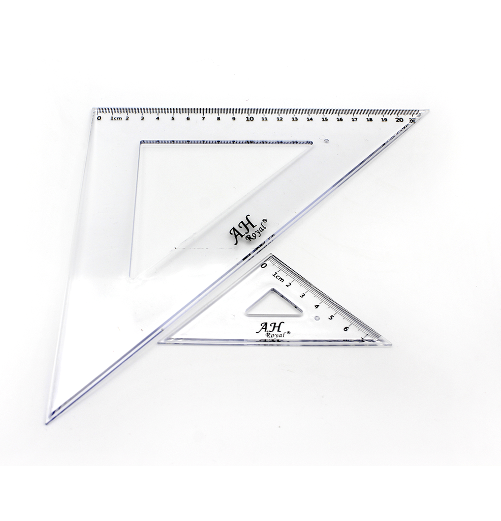 ESCUADRA AH ROYAL  DE 21 CM OBSEQUIO ESCUADRA DE 7CM  PACA X 200 [PAC2082]