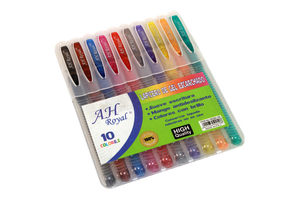 LAPICERO AH ROYAL ESCARCHADO  X 10   PACA X 192 PASTA DURA [PAC20241]