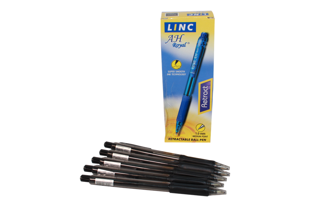 LAPICERO AH ROYAL RETRACTIL SUPER SUAVE NEGRO  X12UND [PAC I -345]