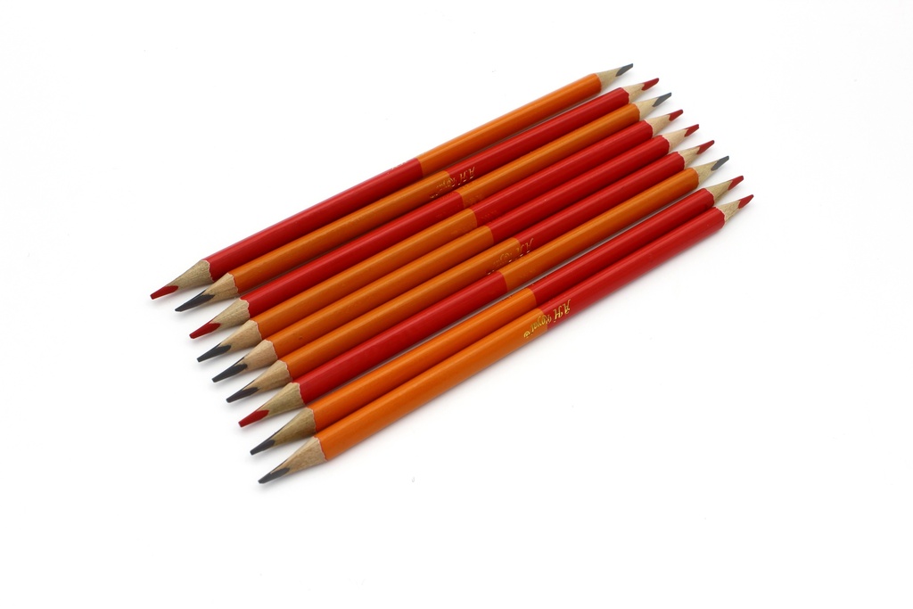 LAPIZ AH ROYAL BICOLOR  MINA GRUESA ROJO PC X 288 (DISPPLAY X 10UNDS)  [PAC2203]