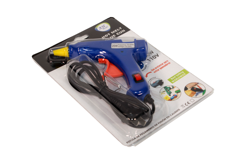 PISTOLA DE SILICONA PEQUEÑA  ORIGINAL CON SWITCH PACA X 96 [PAC2035]