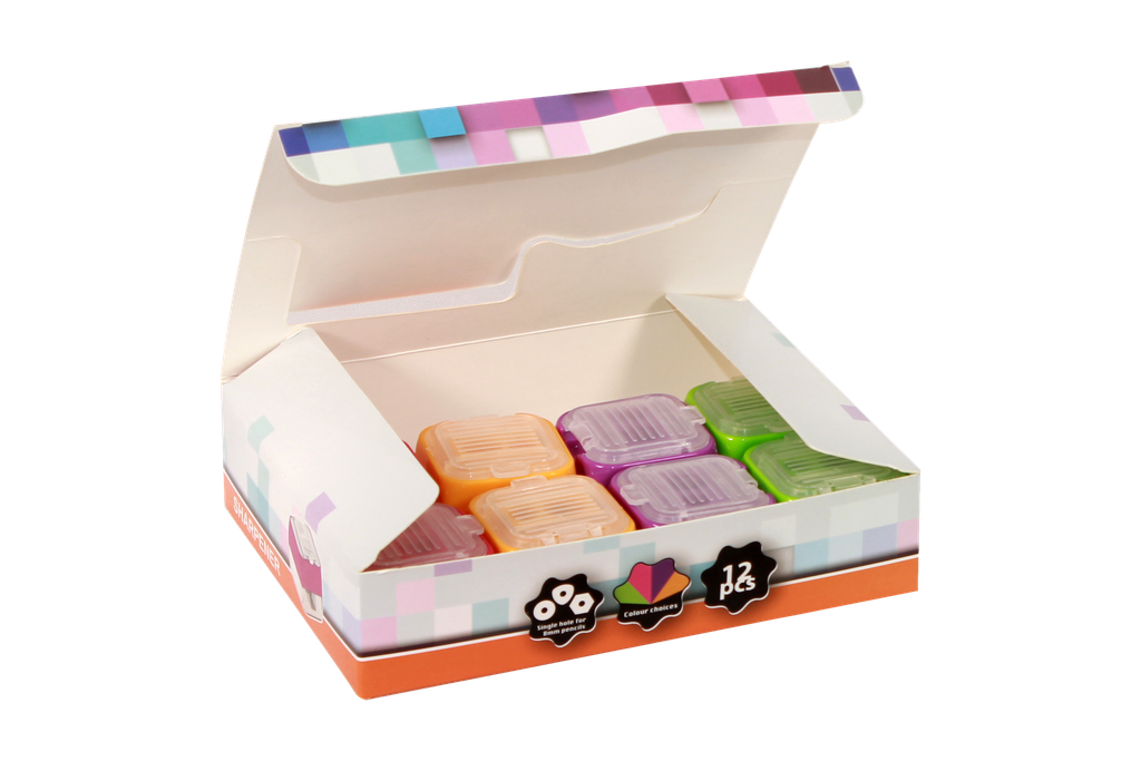 SACAPUNTA DOBLE DEPOSITO CUADRADO (DISPLEY X 12UNDS) PC X 720 [PAC2092/PAC70222]