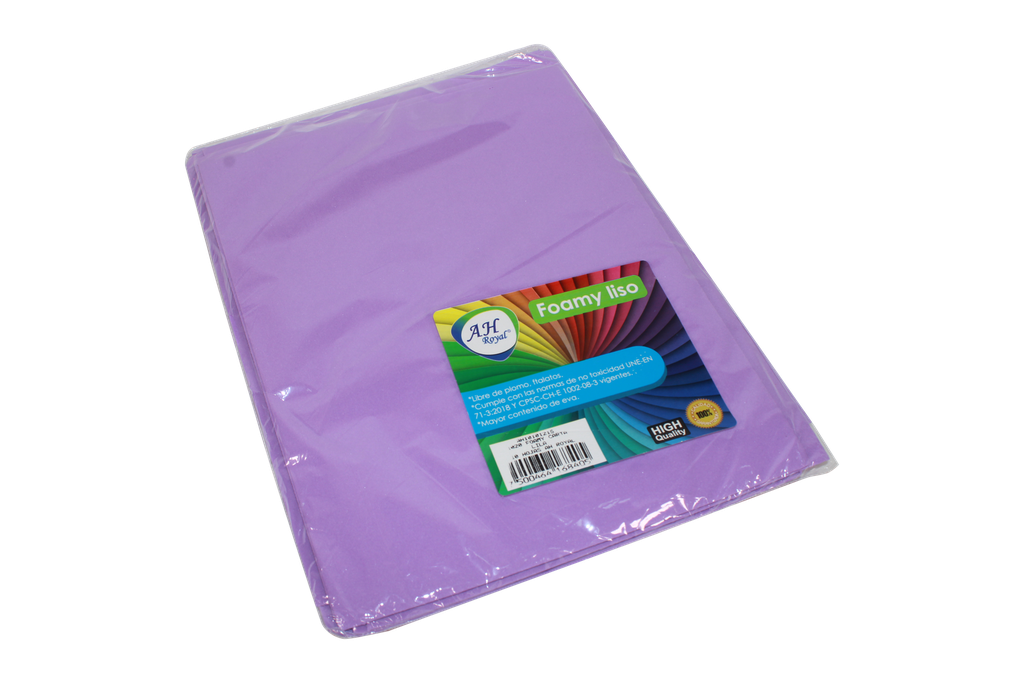 FOAMY CARTA AH ROYAL LILA (PAQUETE X10UNDS) [AH10101215/PAC0003-1020]