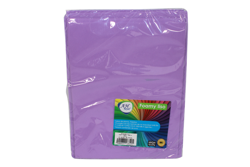FOAMY CARTA AH ROYAL LILA (PAQUETE X10UNDS) [AH10101215/PAC0003-1020]
