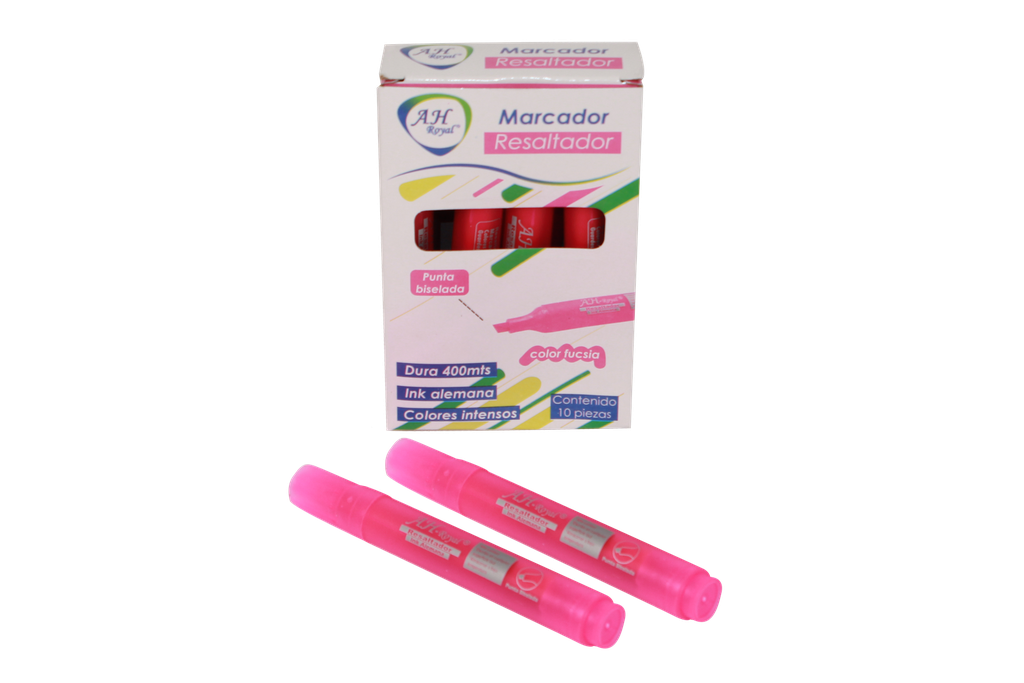 RESALTADOR AH ROYAL FLUORESCENTE FUCSIA DISPLAY X10 [PAC70636-104]