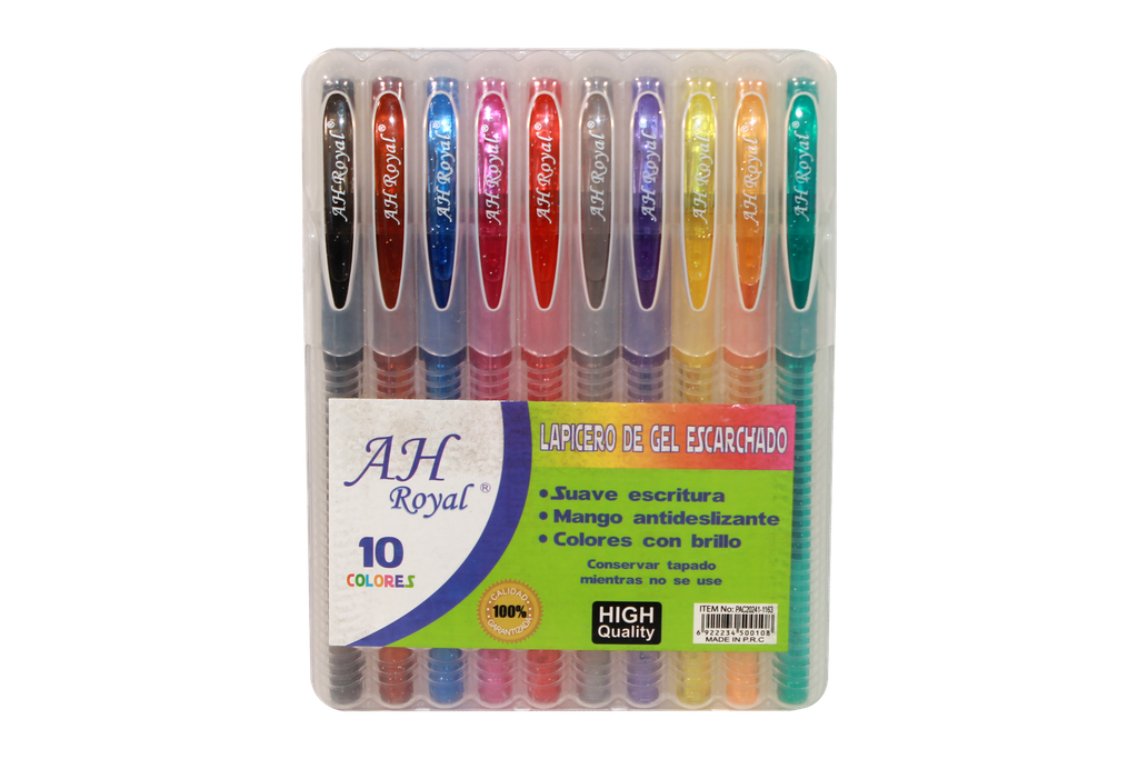 LAPICERO AH ROYAL ESCARCHADO  X 10   PACA X 192 PASTA DURA [PAC20241]