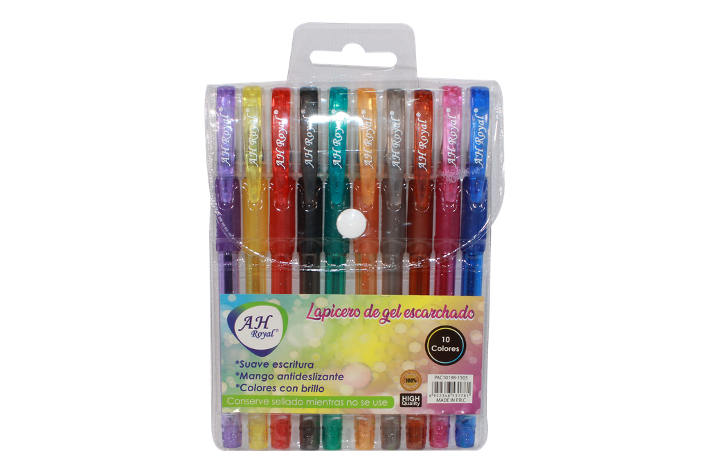 LAPICERO AH ROYAL ESCARCHADO  X10 EN VINILO [PAC10198-1505]