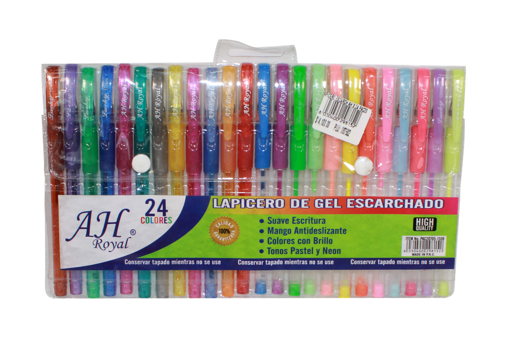 LAPICERO AH ROYAL ESCARCHADO X 24 EMPAQUE VINILO [PAC20705-1508]
