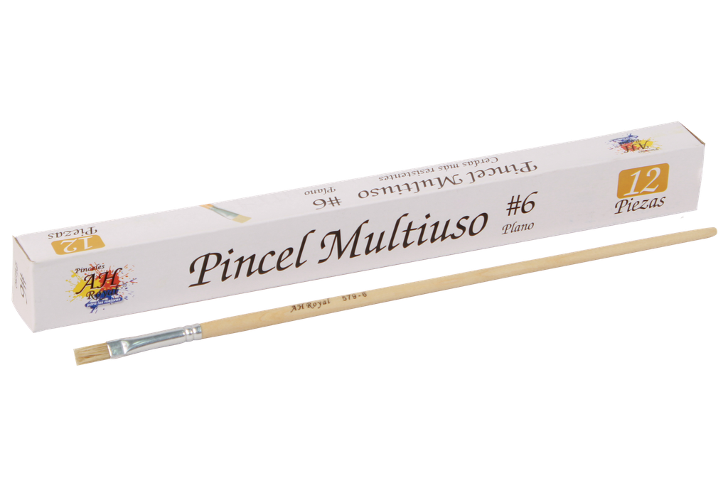 PINCEL CHINO AH ROYAL PLANO No.6 X DOCENA [PAC80087-1703 / PAC20006-1703]