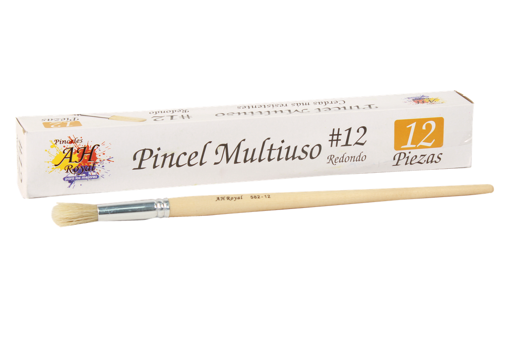 PINCEL CHINO AH ROYAL REDONDO No. 12 X DOCENA [PAC80105 / PAC20024]