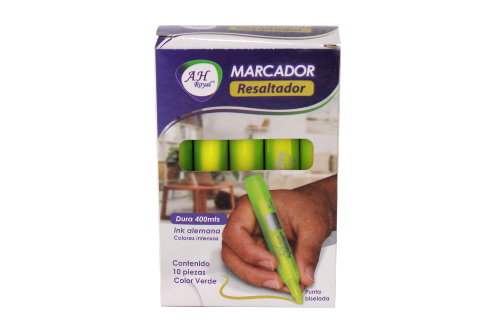 RESALTADOR AH ROYAL AMARILLLO NEÓN (DISPLAY X10 UNDS) [PAC70569-2645]