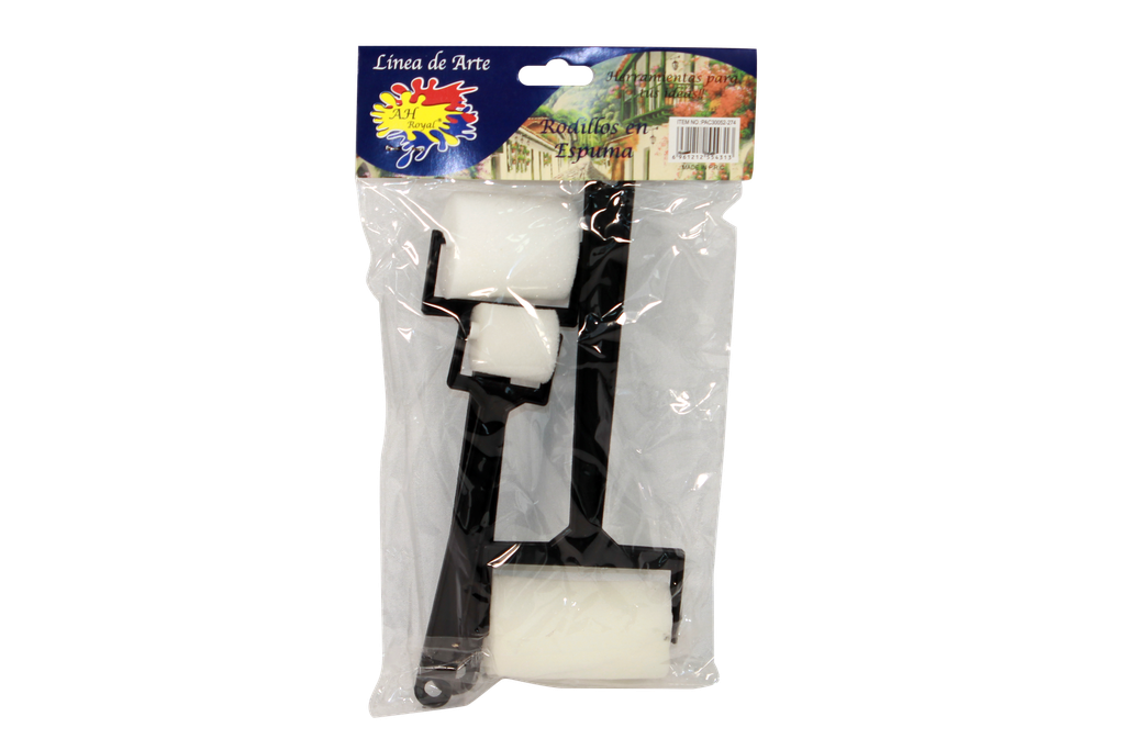 RODILLOS AH ROYAL DE ESPUMA MANGO NEGRO SET X 3 [PAC30052-274]