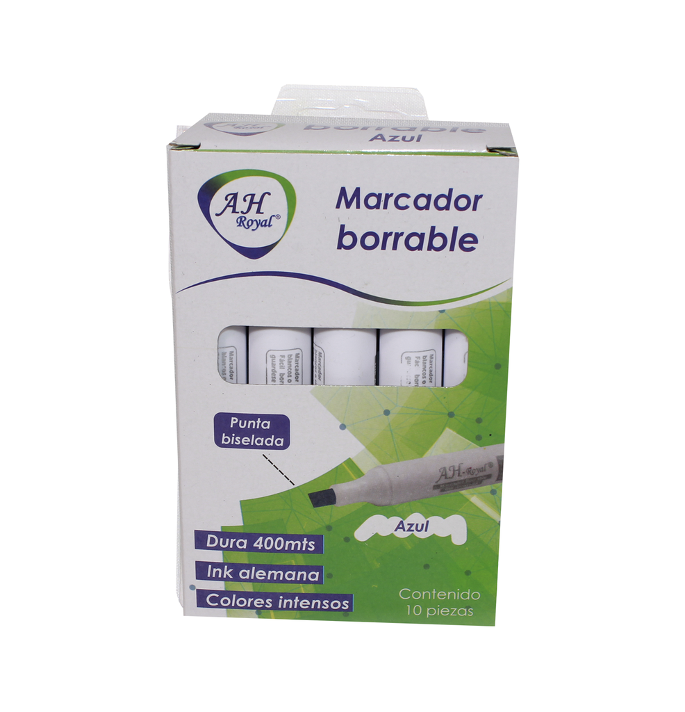 MARCADOR AH ROYAL BORRABLE BISELADO AZUL - PACA X 120-(DISPLAY X10UNDS) [PAC70583-3270]