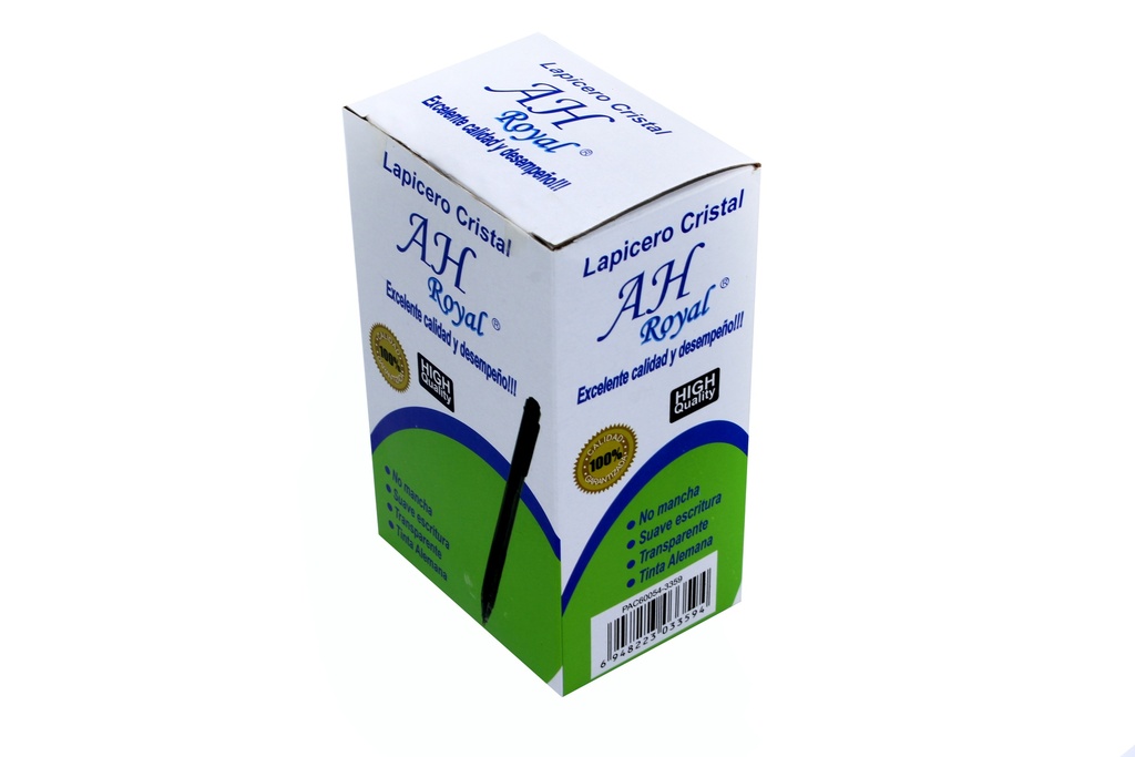 LAPICERO AH ROYAL RETRACTIL  CRISTAL NEGRO (DISPLAY X 50) [PAC60054-3359]