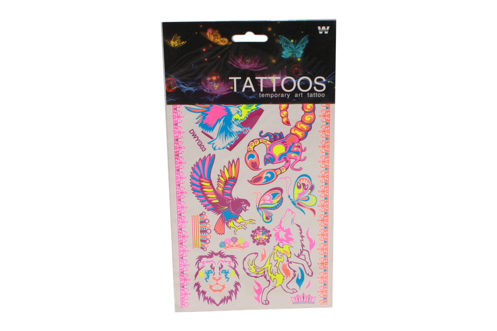 TATUAJES SURTIDOS COLORES NEÓN [PAC70080-3769]