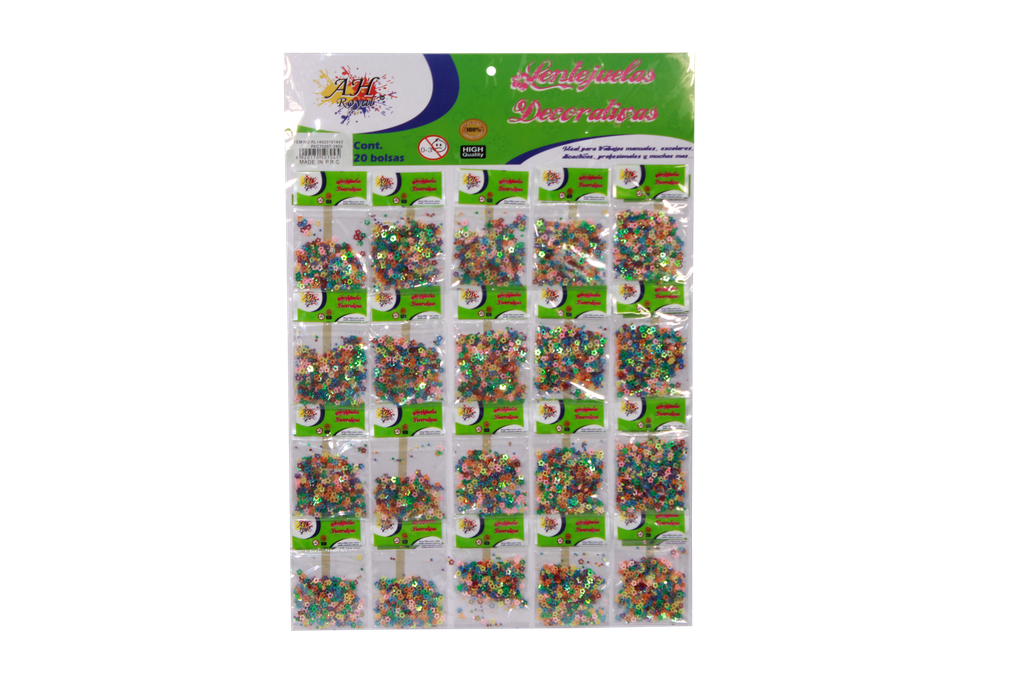 LENTEJUELAS AH ROYAL SET X20 UNIDADES [PAC70257-3803]