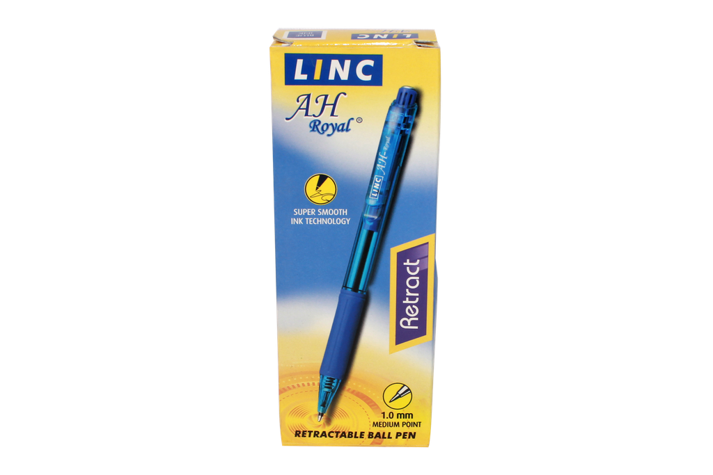 LAPICERO AH ROYAL  RETRACTIL  TINTA  GEL  AZUL (DISPLAY X 12UND) [PAC I-390]