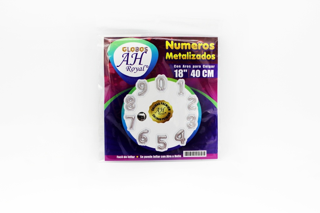 NUMEROS METALIZADOS DORADO Y PLATA No.7 DE 40CM [PAC70617-4065]