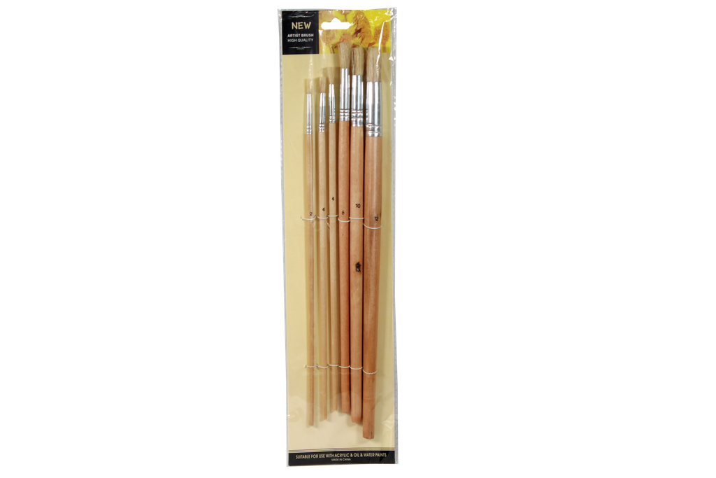 PINCEL CHINO REDONDO JUEGO DEL 2 AL 12 X6 UNIDADES [PAC70054-4188]