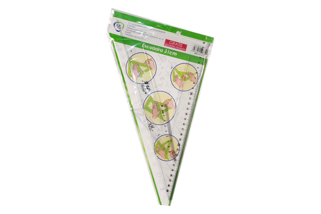 ESCUADRA AH ROYAL DE 31CM OBSEQUIO ESCUADRA DE 10CM  PACA X 200 [PAC2083]