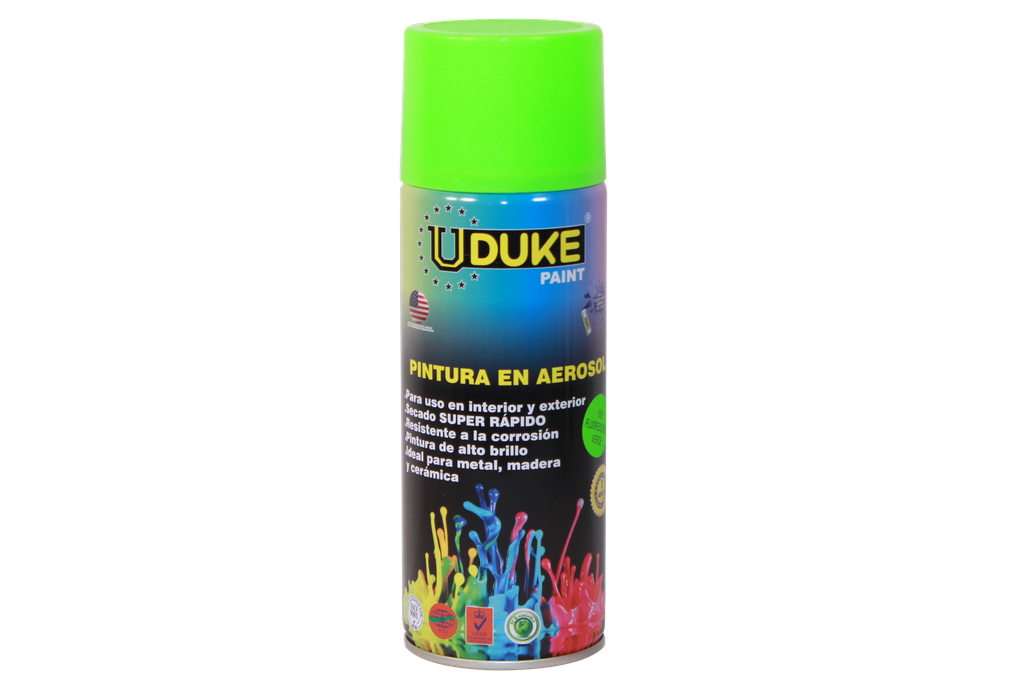 PINTURA EN AEROSOL VERDE FLUORESCENTE EXTRA GRANDE 400ML PACA X12 UNIDS [1003/HT40223]