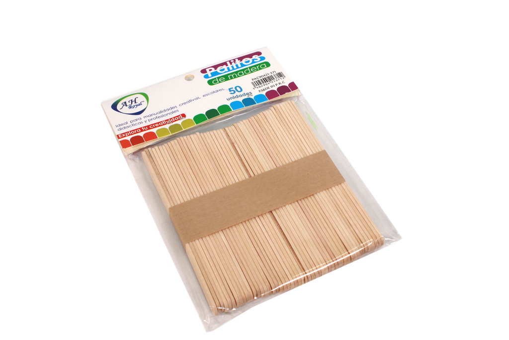 PALOS DE PALETA AH ROYAL DE COLORES X 50 UNIDADES [PAC50016-880]