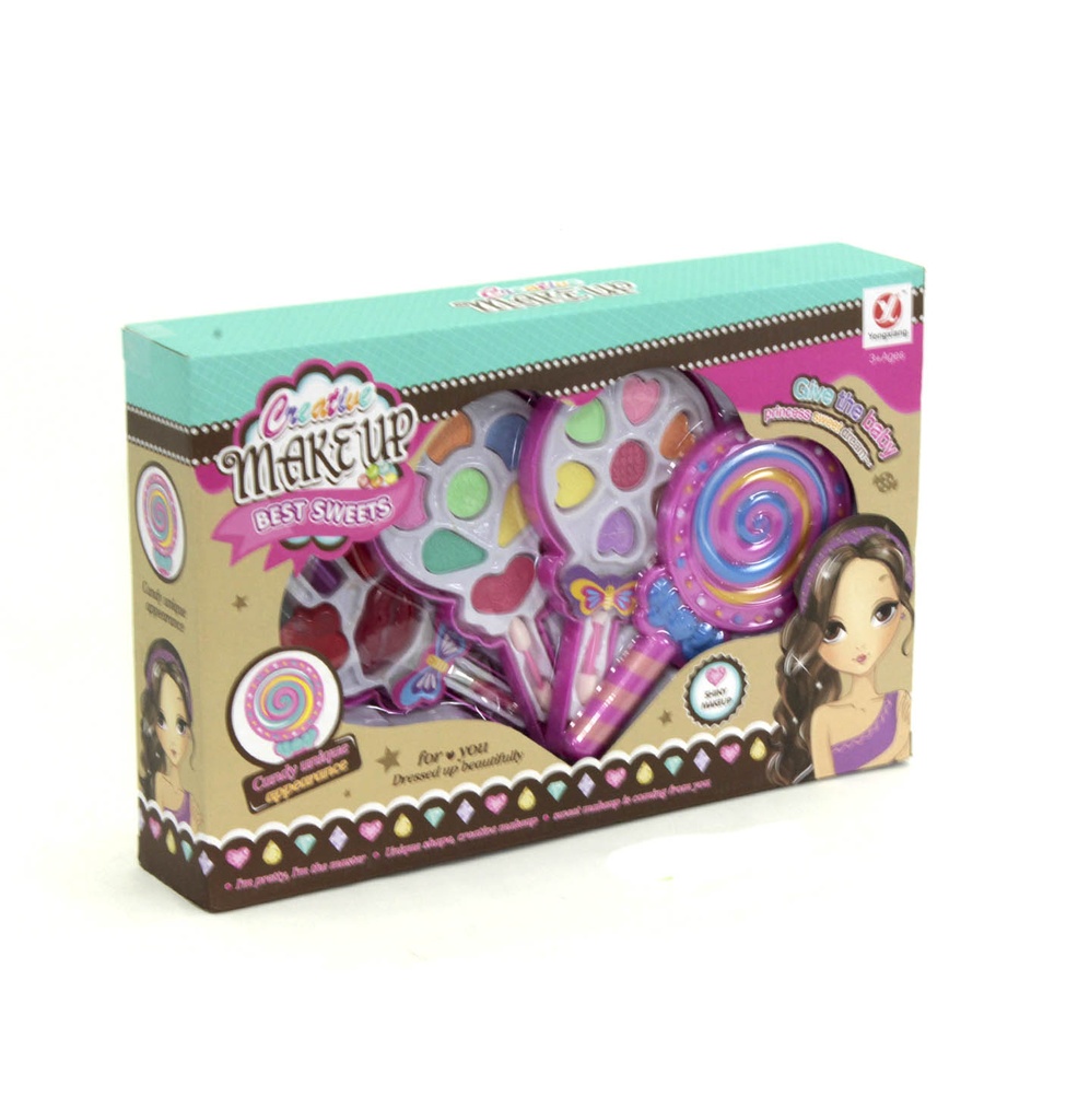 JUEGO DE MAQUILLAJE EN CAJA PALETA DE DULCE [B8713-3]