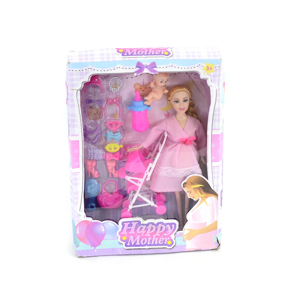 MUÑECA EMBARAZADA SÓLIDA DE 11.5 PULGADAS CON BEBE [ZR506]