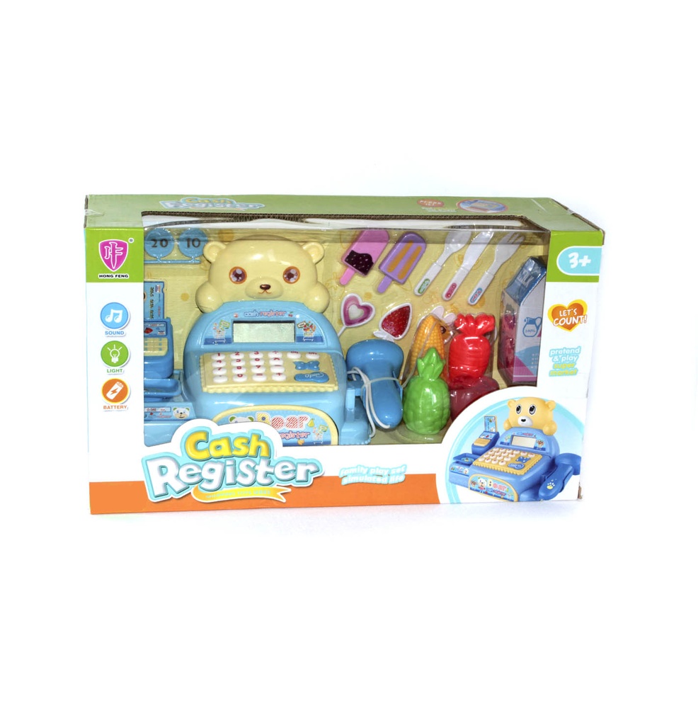CAJA REGISTRADORA CON ACCESORIOS Y VERDURAS DE JUGUETE [HF-333-10][C18]