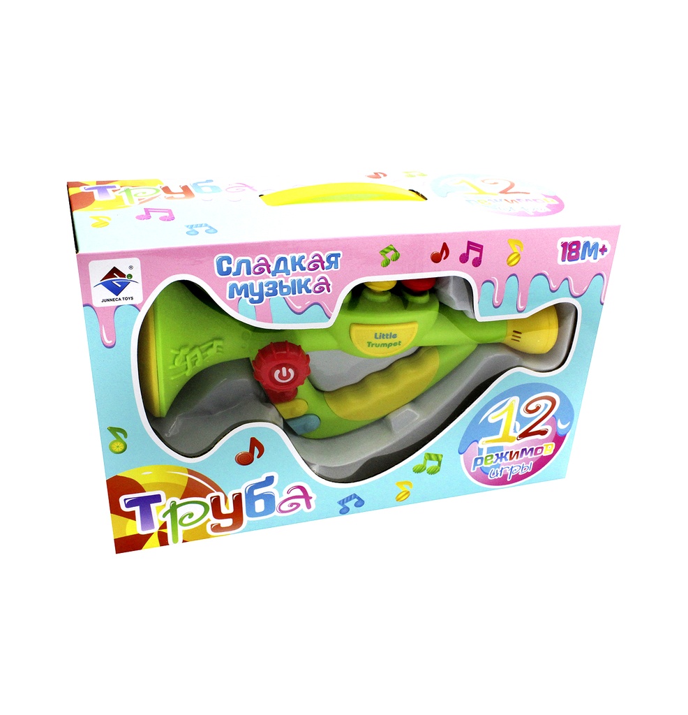 TROMPETA DE JUGUETE 12 SONIDOS  MEDIANA PACA X 48 [2866E]