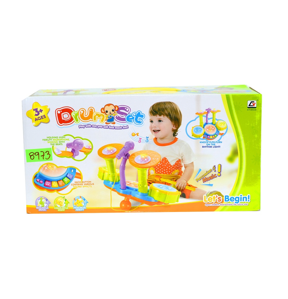 SET TAMBOR DE JAZZ PARA NIÑOS MAYORES DE 3 AÑOS [CY-6002B]