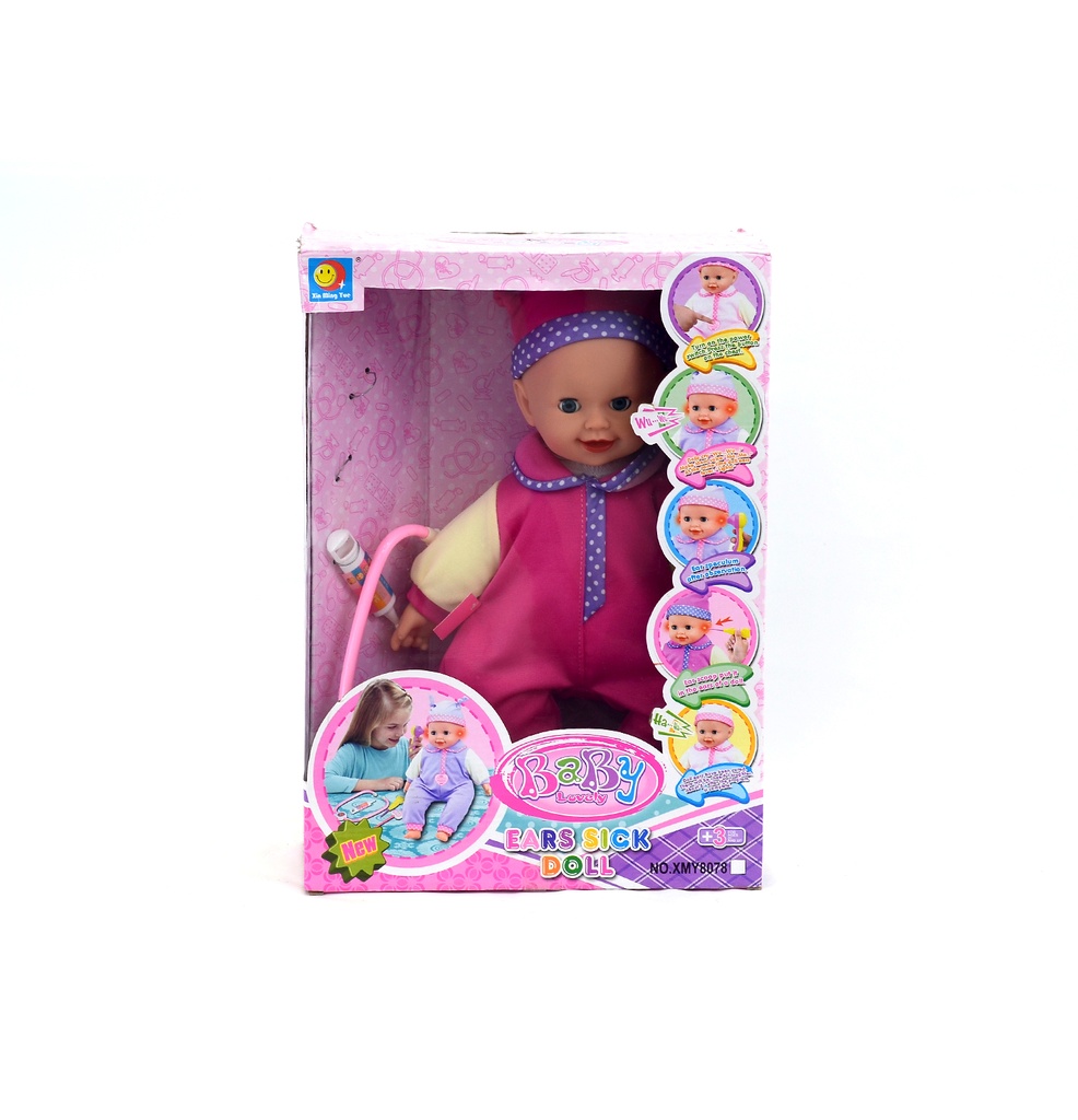 MUÑECA 16 PULGADAS B /  CON  ACCESORIOS DOCTORA 4 PCS [XMY8078]