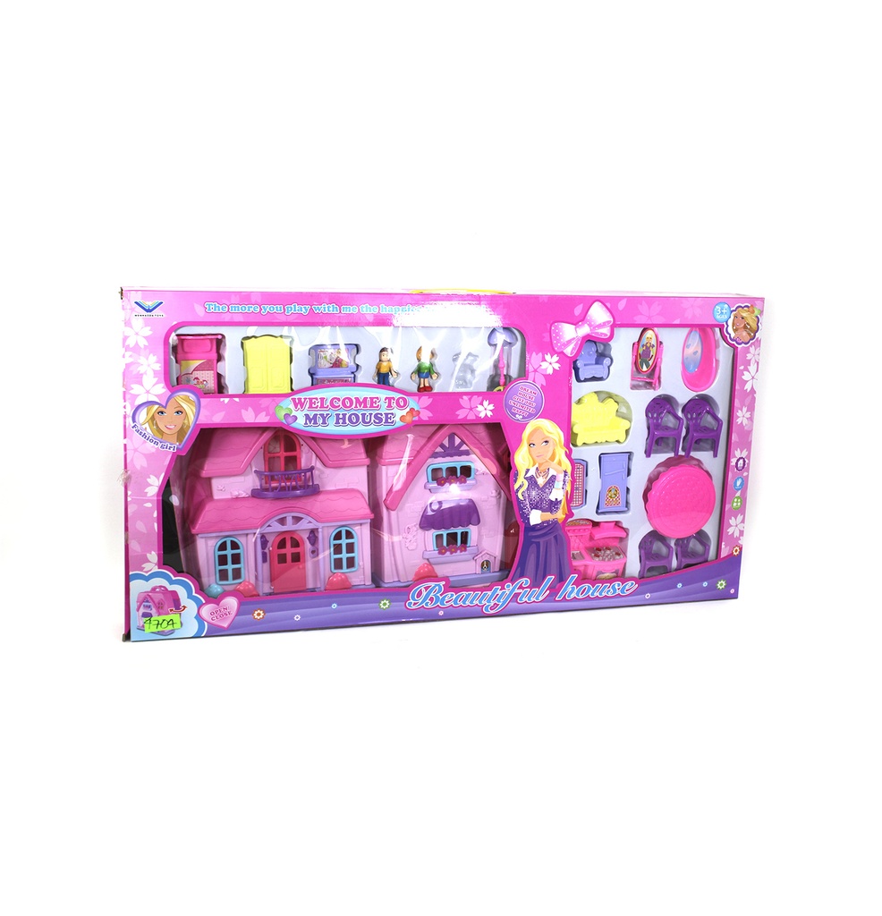 CASA  MALETA DE MUÑECAS GRANDE CON ACCESORIOS PACA X 12 [1336][C8]