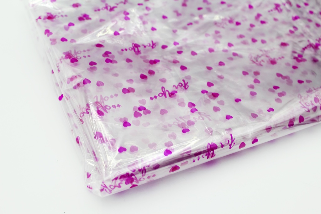 PAPEL CELOFAN ESTAMPADO CORAZONES 70X100CM  [PAC90305-1588]