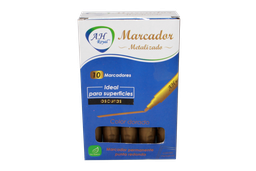 [PA1159] MARCADOR AH ROYAL METALICO DORADO 420 - PACA X 120 (DISPLAY X10UNDS) GRUESO [PAC90022-1159]