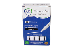 [PA1166] MARCADOR AH ROYAL METALICO BLANCO 420 - PACA X 120 (DISPLEY X 10UNDS) GRUESO [PAC90024-1166]