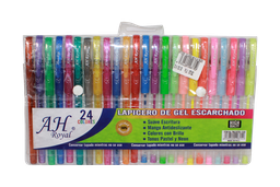 [PA1508] LAPICERO AH ROYAL ESCARCHADO X 24 EMPAQUE VINILO [PAC20705-1508]