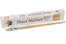 [PI1709] PINCEL CHINO AH ROYAL PLANO No.12 X DOCENA [PAC20012-1709]