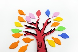 [PA2248] FIGURA EN FOAMY ARBOL Y HOJAS DE COLORES [PAC20170-2248]