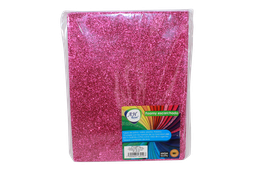 [FO4114] FOAMY CARTA AH ROYAL ESCARCHADO FUCSIA (PAQUETE X10UNDS) [AH11100615/PAC40297-4114]