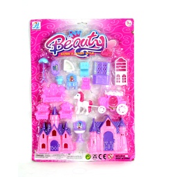 [JU8258] JUEGO DE CASA DOBLE CON CARROSA [8431A]