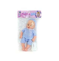 [JU8503] MUÑECO CON BIBERON EN BOLSA 12 PULGADAS 6 CUERPO SONIDO BOTELLA BEBIDA ORINA MACHO BEBÉ [YML-01368]