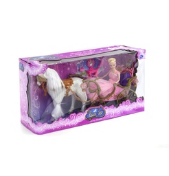 [JU8204] MUÑECA CON CARROSA Y PEINADOR [209A]